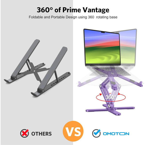 OMOTON LA10 360 D�nebilen Laptop Stand�-Purple