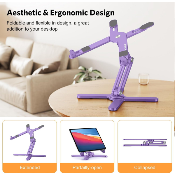OMOTON LA10 360 D�nebilen Laptop Stand�-Purple