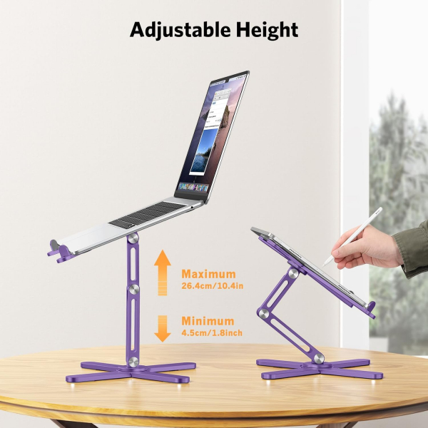 OMOTON LA10 360 D�nebilen Laptop Stand�-Purple