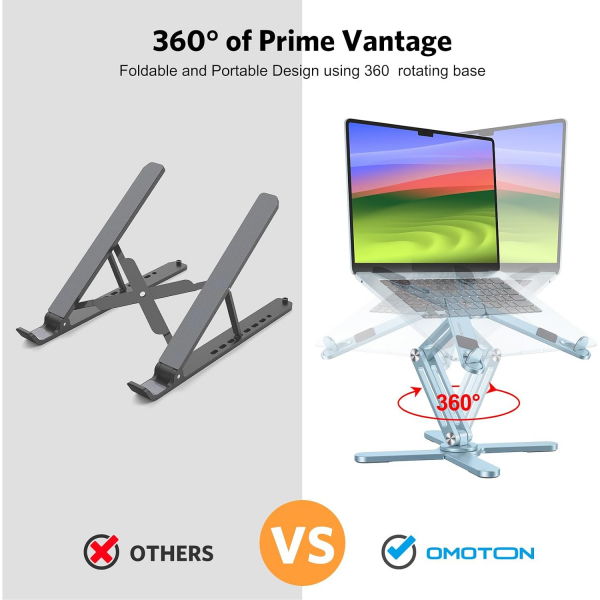 OMOTON LA10 360 D�nebilen Laptop Stand�-Sky Blue