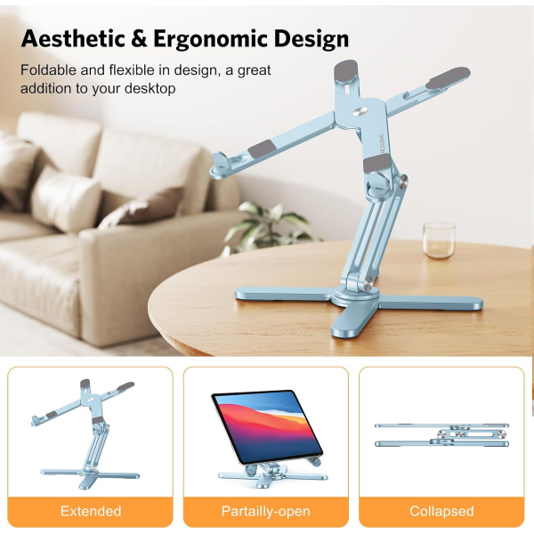 OMOTON LA10 360 D�nebilen Laptop Stand�-Sky Blue