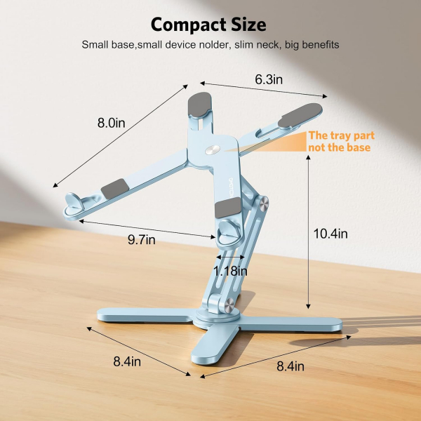 OMOTON LA10 360 D�nebilen Laptop Stand�-Sky Blue