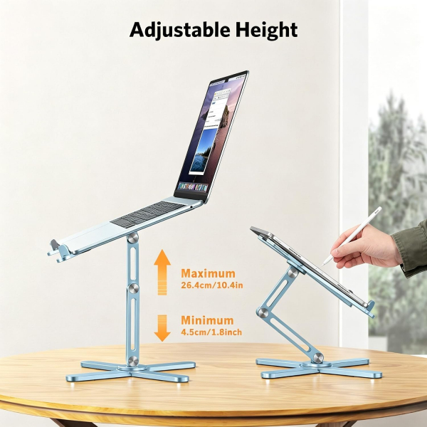 OMOTON LA10 360 D�nebilen Laptop Stand�-Sky Blue