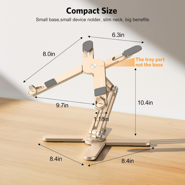 OMOTON LA10 360 D�nebilen Laptop Stand�-Gold