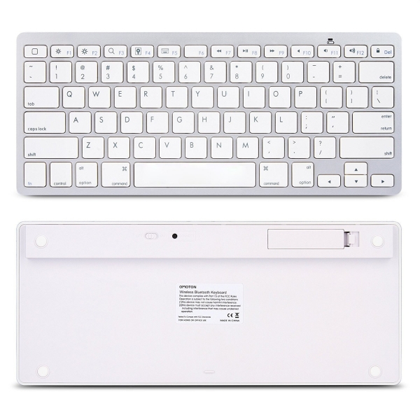 OMOTON Slim Bluetooth Klavye (White)