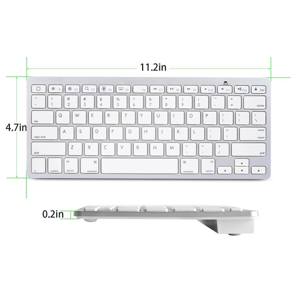 OMOTON Slim Bluetooth Klavye (White)