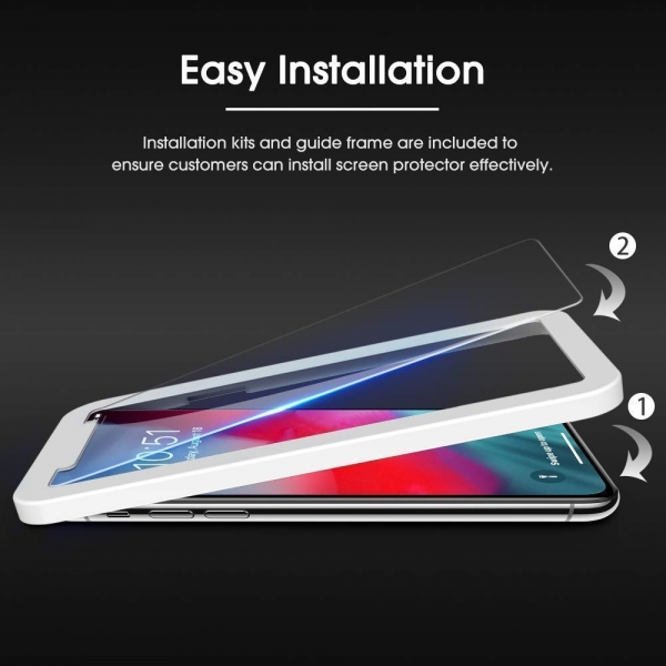 OMOTON iPhone XS Temperli Cam Ekran Koruyucu (4 Adet)