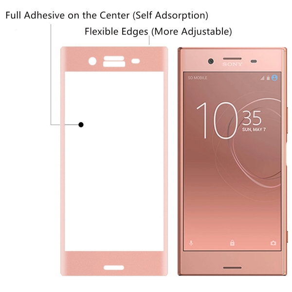 OMYFILM Sony Xperia XZ Premium Temperli Cam Ekran Koruyucu (Bronze Pink)