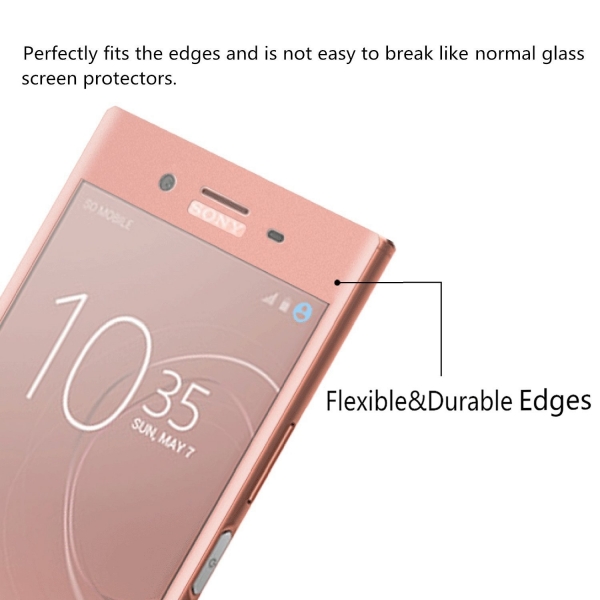 OMYFILM Sony Xperia XZ Premium Temperli Cam Ekran Koruyucu (Bronze Pink)