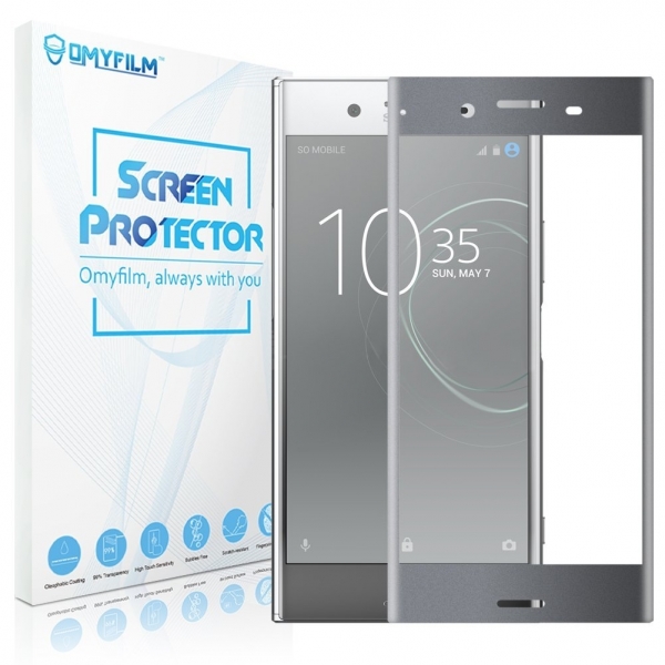 OMYFILM Sony Xperia XZ Premium Temperli Cam Ekran Koruyucu (Luminous Chrome)