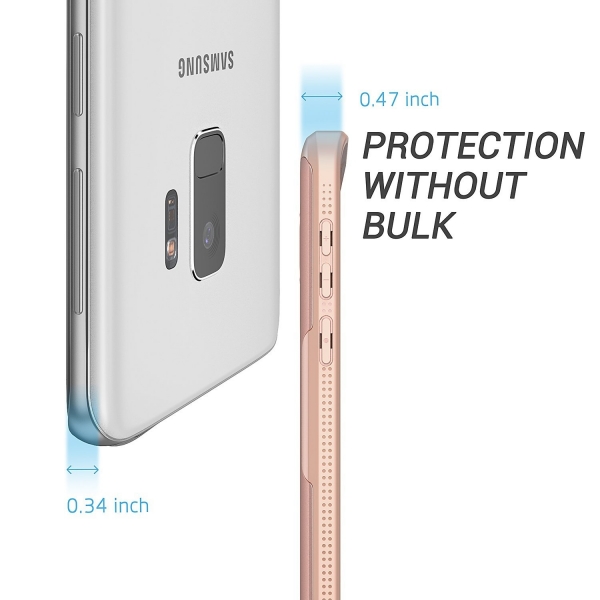 YOUMAKER Galaxy S9 Plus Rugged Bumper Klf (MIL-STD-810G)-Rose Gold