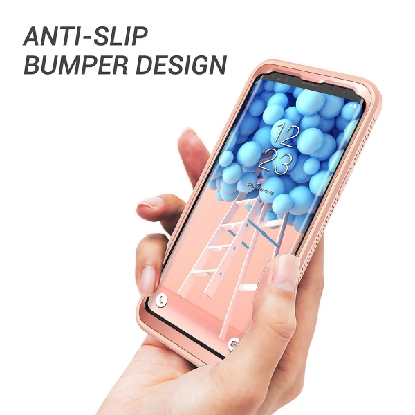 YOUMAKER Galaxy S9 Plus Rugged Bumper Klf (MIL-STD-810G)-Rose Gold