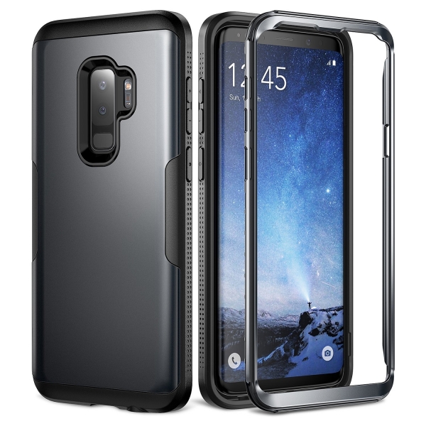 YOUMAKER Galaxy S9 Plus Rugged Bumper Klf (MIL-STD-810G)-Black