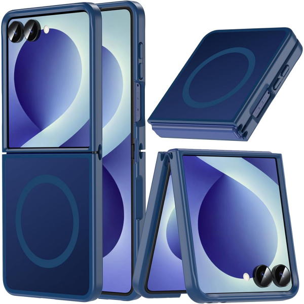 OWKEY Galaxy Z Flip 8 Darbe Korumal� K�l�f-Blue