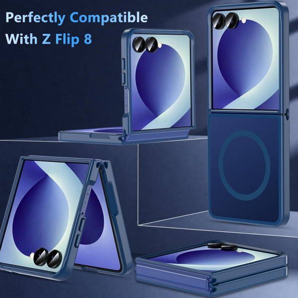 OWKEY Galaxy Z Flip 8 Darbe Korumal� K�l�f-Blue