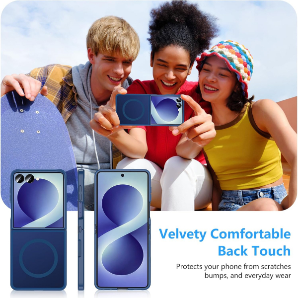 OWKEY Galaxy Z Flip 8 Darbe Korumal� K�l�f-Blue