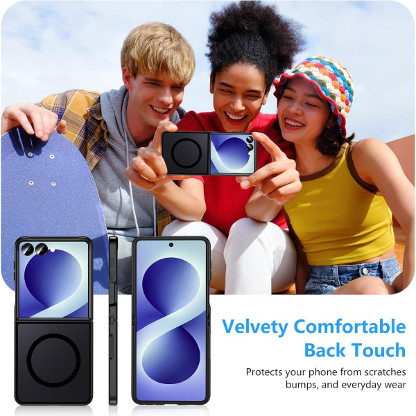 OWKEY Galaxy Z Flip 8 Darbe Korumal� K�l�f-Black