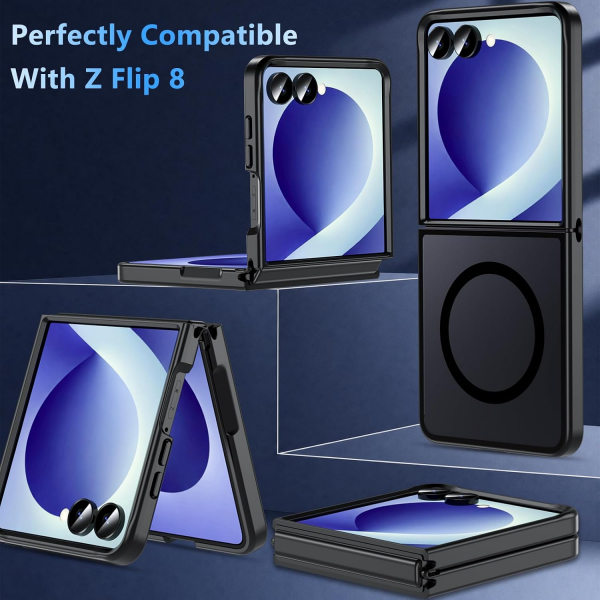 OWKEY Galaxy Z Flip 8 Darbe Korumal� K�l�f-Black