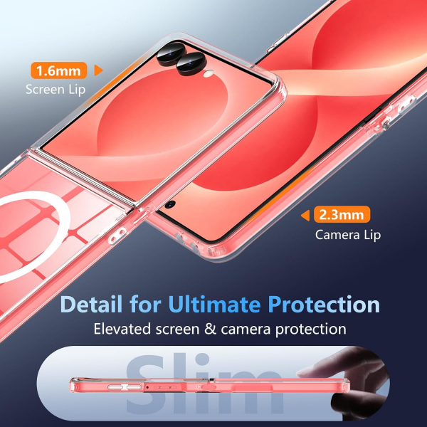 OWKEY Galaxy Z Flip 8 Darbe Korumal� K�l�f-Clear