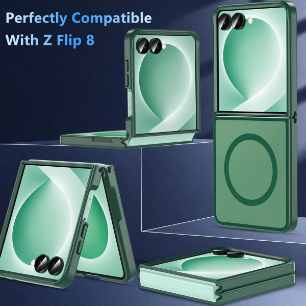 OWKEY Galaxy Z Flip 8 Darbe Korumal� K�l�f-Green