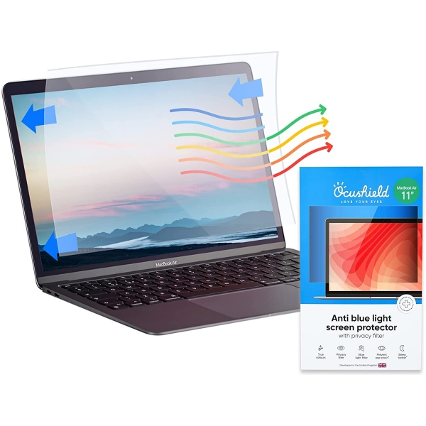 Ocushield MacBook Air Anti Mavi Ik Temperli Cam Ekran Koruyucu (11 in)