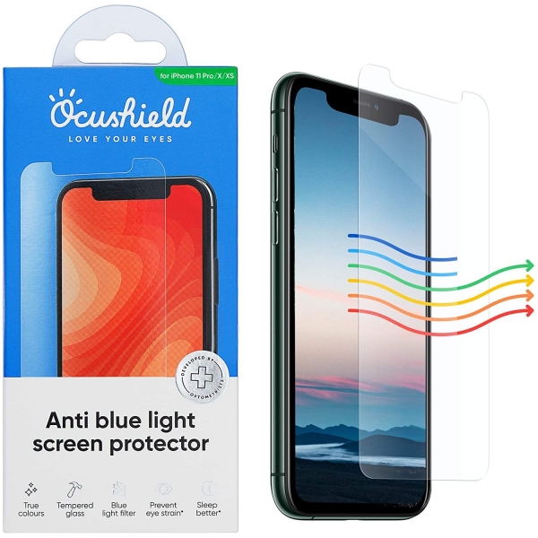 Ocushield iPhone 11 Pro Max Anti Mavi Ik Temperli Cam Ekran Koruyucu