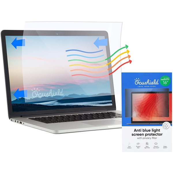 Ocushield MacBook Pro Anti Mavi Ik Temperli Cam Ekran Koruyucu (16 in)