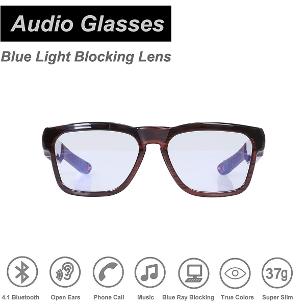 OhO sunshine Bluetooth Özellikli Mavi Işık Engelleyici Güneş Gözlüğü-Brown