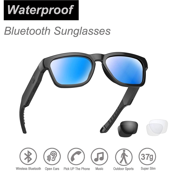 OhO sunshine Bluetooth Özellikli Mavi Işık Engelleyici Güneş Gözlüğü-Blue
