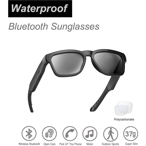 OhO sunshine Bluetooth zellikli Mavi Ik Engelleyici Gne Gzl-Black