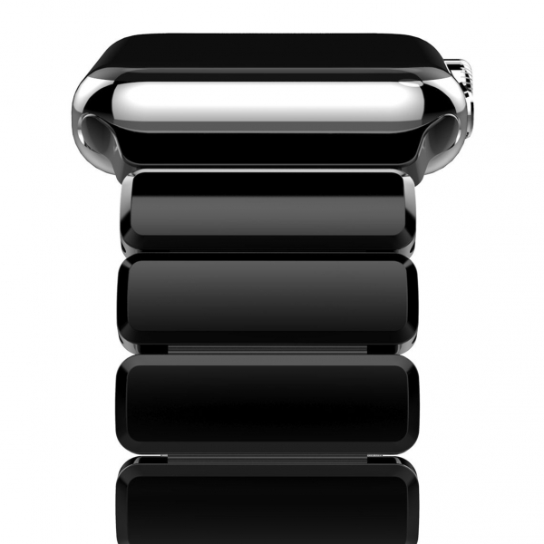 Oittm Apple Watch Seri 3 Paslanmaz elik Kay (42mm)-Bright Black