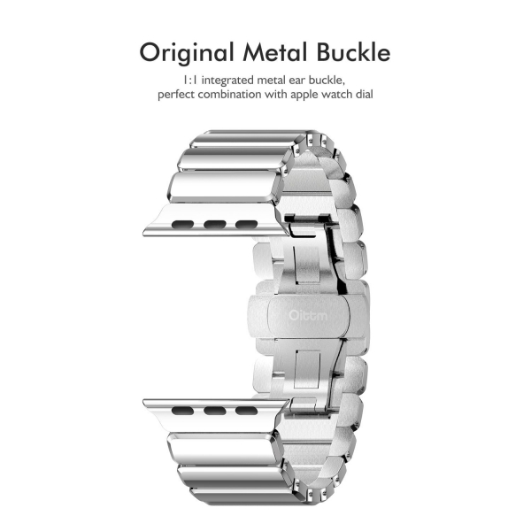 Oittm Apple Watch Paslanmaz elik Kay (42mm)-Bright Silver