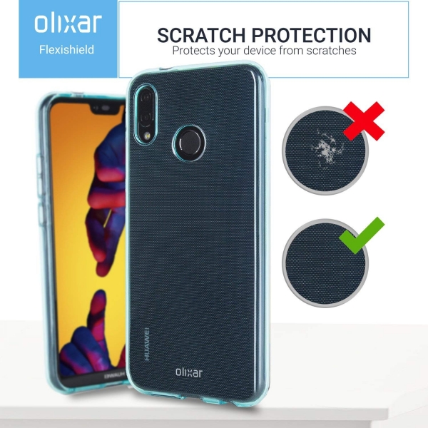 Olixar Huawei P20 Lite FlexiShield Klf-Blue