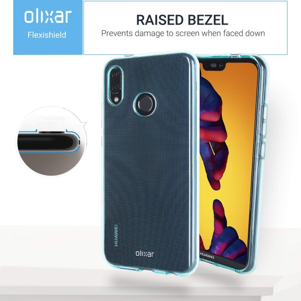 Olixar Huawei P20 Lite FlexiShield Klf-Blue