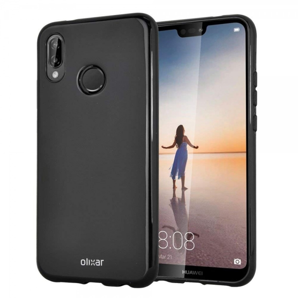 Olixar Huawei P20 Lite FlexiShield Klf-Black