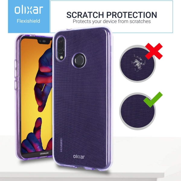 Olixar Huawei P20 Lite FlexiShield Klf-Purple