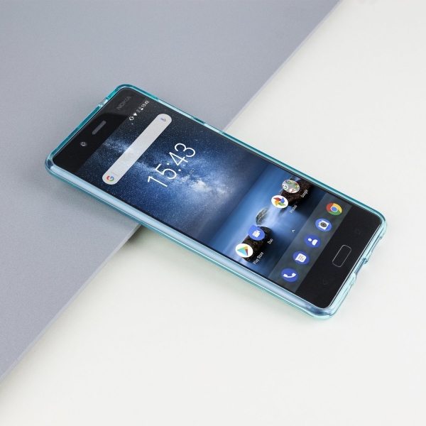 Olixar Nokia 8 FlexiShield Klf-Blue