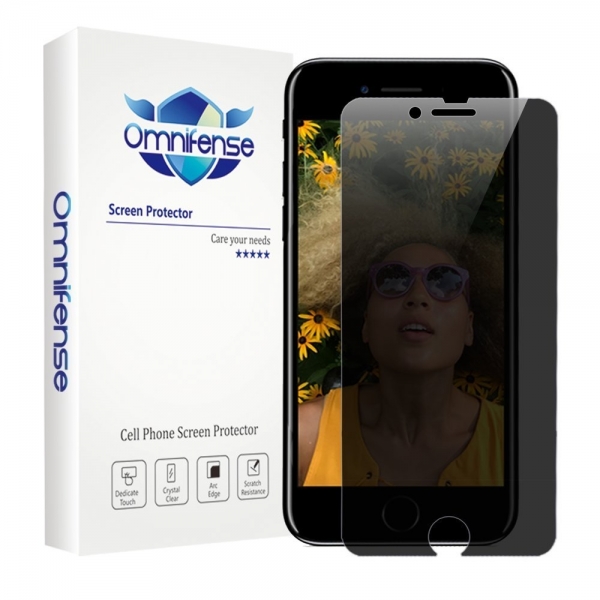 Omnifense iPhone 8 Privacy Temperli Cam Ekran Koruyucu 