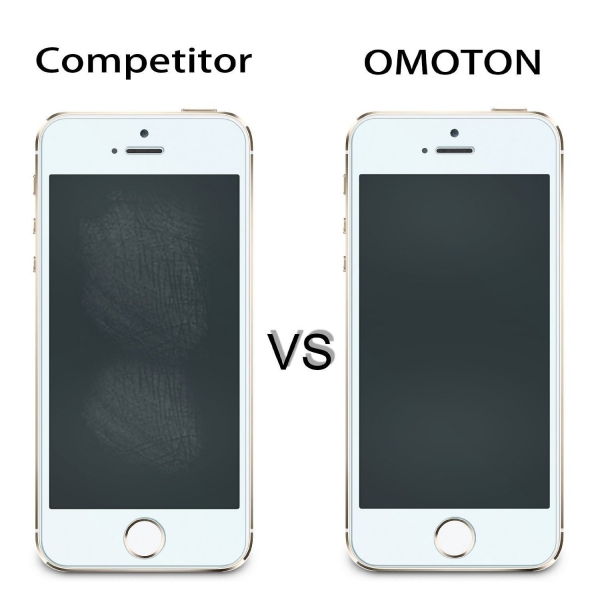 OMOTON Apple iPhone SE / 5S / 5 / 5C Temperli Cam Ekran Koruyucu