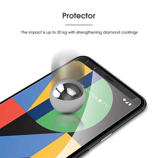 Omoton Google Pixel 4 Temperli Cam Ekran Koruyucu (4 Adet)
