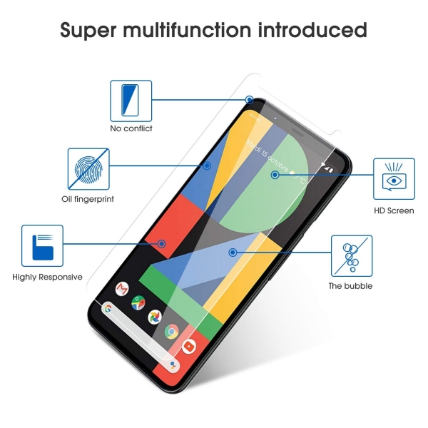 Omoton Google Pixel 4 XL Temperli Cam Ekran Koruyucu (4 Adet)