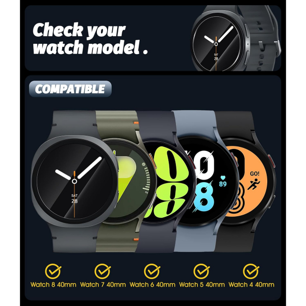 Orzero Galaxy Watch 8 40mm Ekran Koruyucu (4 Adet)