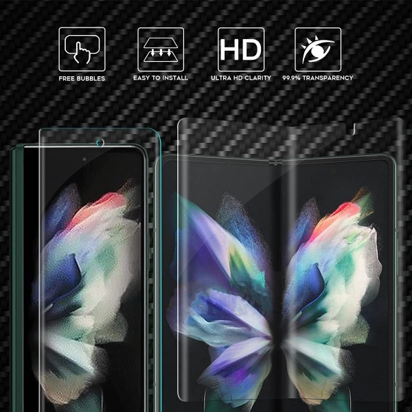 Orzero Galaxy Z Fold 3 Ekran Koruyucu Film Seti (3 Adet)