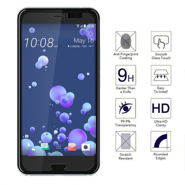 Orzero HTC U11 Temperli Cam Ekran Koruyucu (2 Adet)