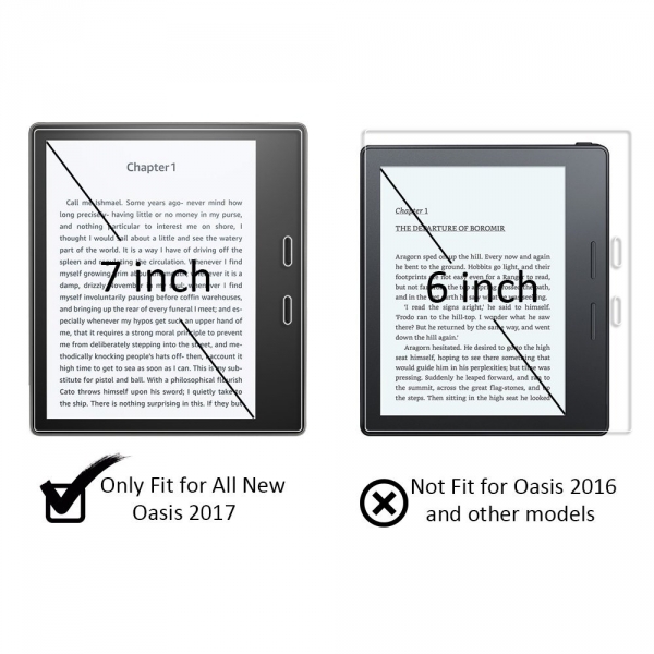 Orzero Kindle Oasis Temperli Cam Ekran Koruyucu (2 Adet/7 in)