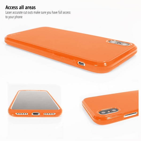 Orzly Apple iPhone X Mat Klf-Orange