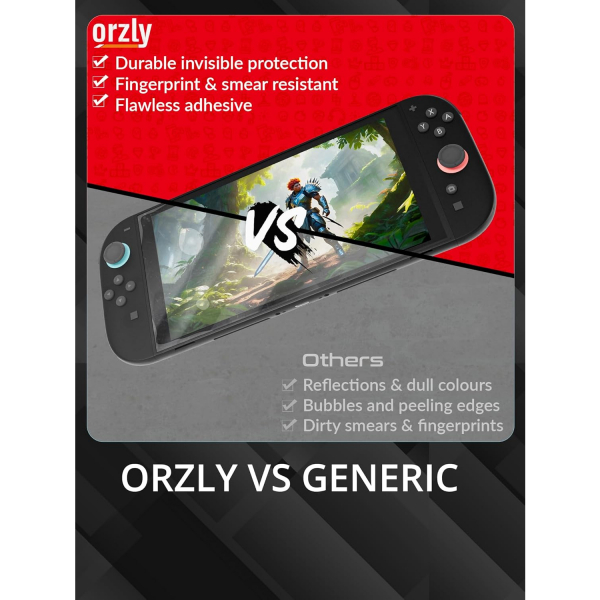 Orzly Nintendo Switch 2 Ekran Koruyucu (2 Adet)