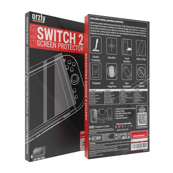 Orzly Nintendo Switch 2 Ekran Koruyucu (2 Adet)