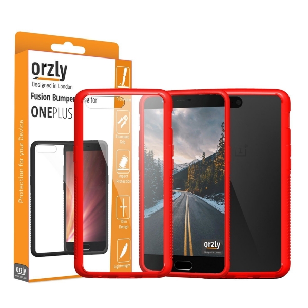 Orzly OnePlus 5 Fusion Bumper Klf-Red