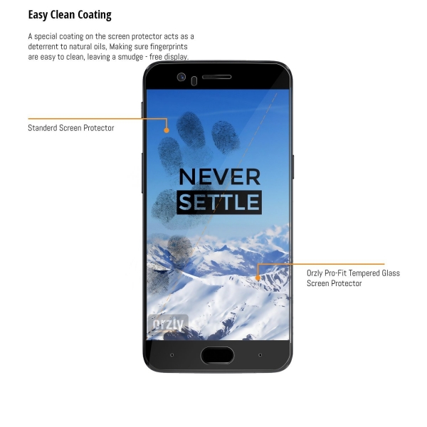 Orzly OnePlus 5 Temperli Cam Ekran Koruyucu (2 Adet/Siyah)